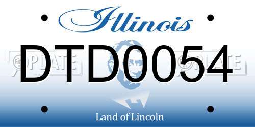 DTD0054 Illinois License Plate