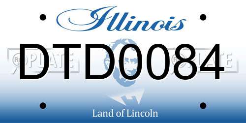 DTD0084 Illinois License Plate