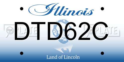 DTD62C Illinois License Plate