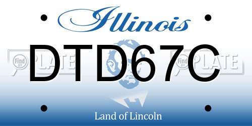 DTD67C Illinois License Plate