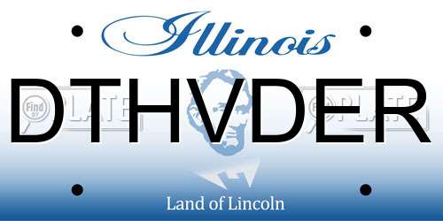 DTHVDER Illinois License Plate