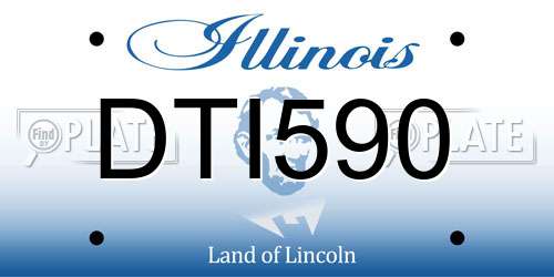 DTI590 Illinois License Plate