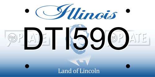 DTI59O Illinois License Plate