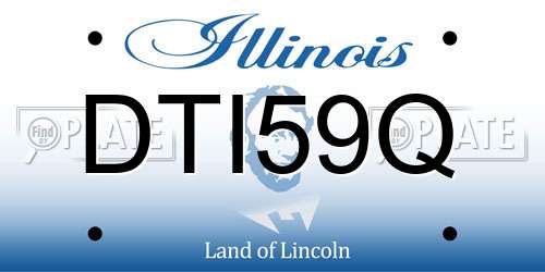 DTI59Q Illinois License Plate