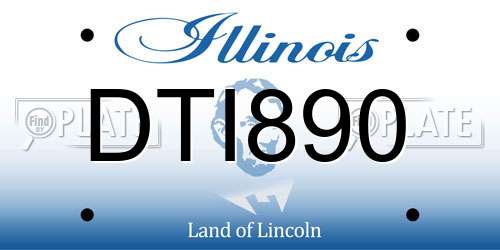 DTI890 Illinois License Plate