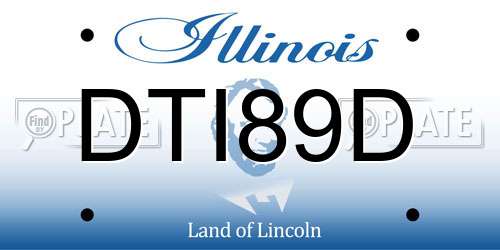 DTI89D Illinois License Plate