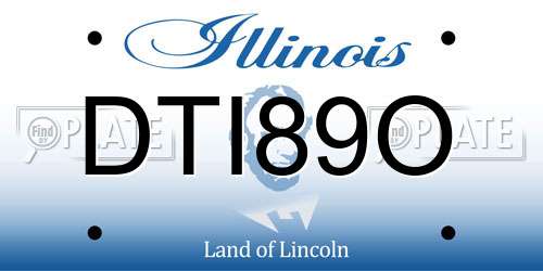 DTI89O Illinois License Plate