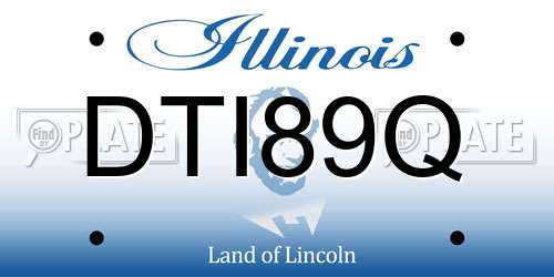 DTI89Q Illinois License Plate