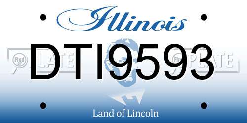 DTI9593 Illinois License Plate