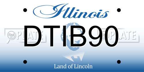 DTIB90 Illinois License Plate