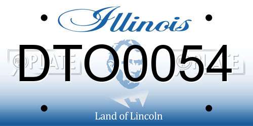 DTO0054 Illinois License Plate