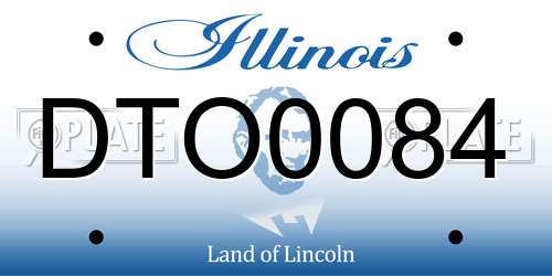 DTO0084 Illinois License Plate