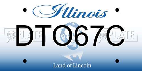 DTO67C Illinois License Plate