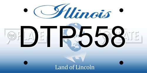 DTP558 Illinois License Plate