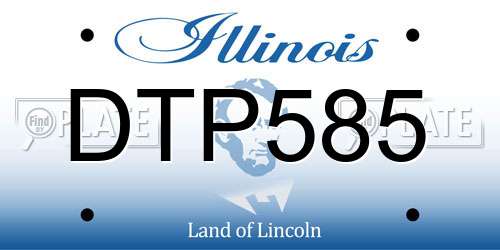 DTP585 Illinois License Plate