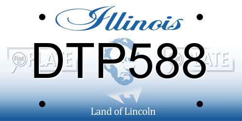 DTP588 Illinois License Plate