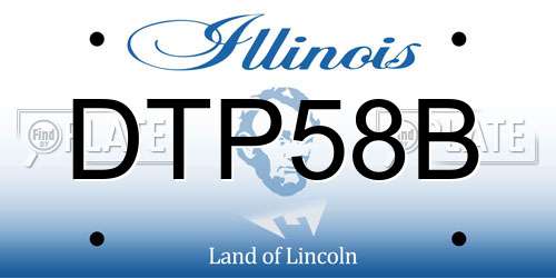 DTP58B Illinois License Plate