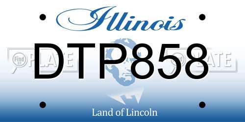 DTP858 Illinois License Plate