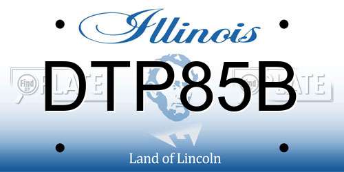 DTP85B Illinois License Plate
