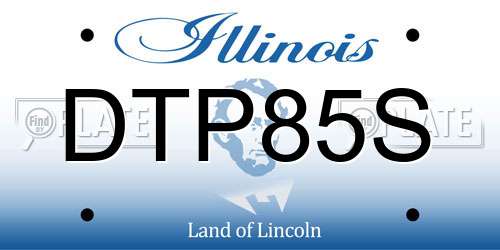 DTP85S Illinois License Plate