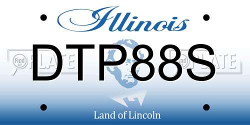 DTP88S Illinois License Plate