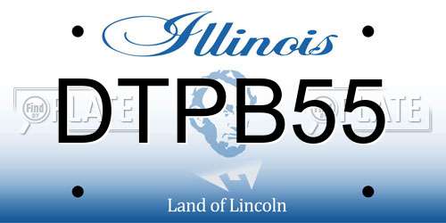 DTPB55 Illinois License Plate