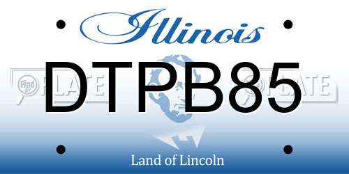 DTPB85 Illinois License Plate