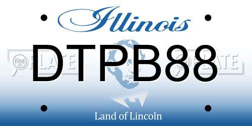 DTPB88 Illinois License Plate