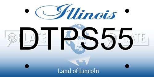 DTPS55 Illinois License Plate