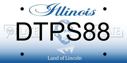 DTPS88 Illinois License Plate