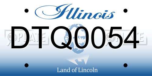 DTQ0054 Illinois License Plate