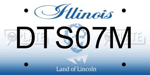 DTS07M Illinois License Plate