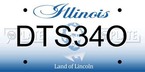 DTS34O Illinois License Plate