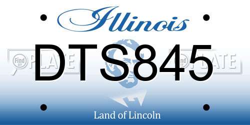 DTS845 Illinois License Plate