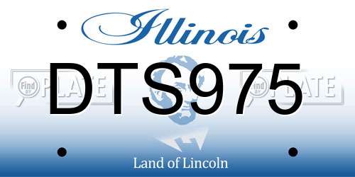 DTS975 Illinois License Plate