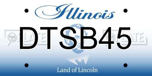 DTSB45 Illinois License Plate