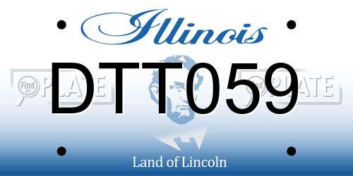 DTT059 Illinois License Plate