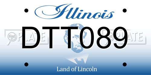 DTT089 Illinois License Plate
