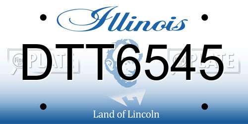DTT6545 Illinois License Plate