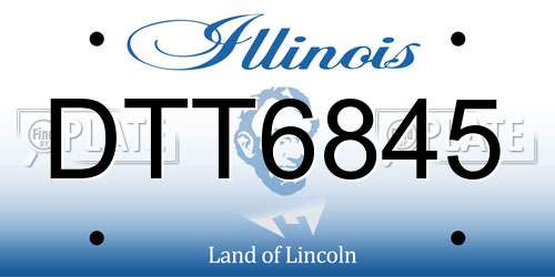 DTT6845 Illinois License Plate