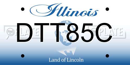 DTT85C Illinois License Plate