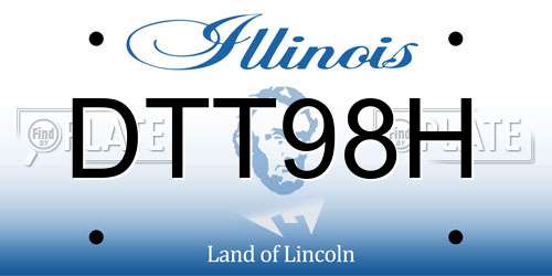 DTT98H Illinois License Plate