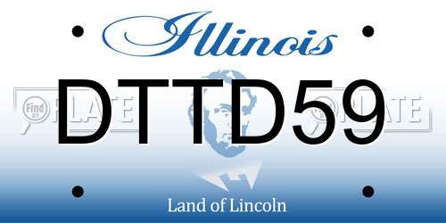 DTTD59 Illinois License Plate