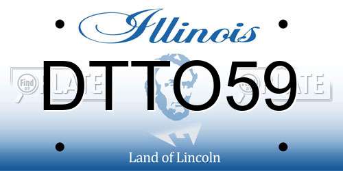 DTTO59 Illinois License Plate