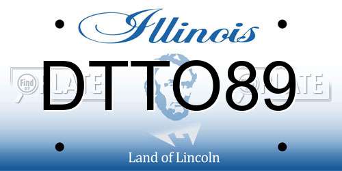 DTTO89 Illinois License Plate