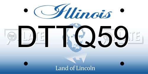 DTTQ59 Illinois License Plate