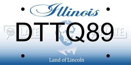 DTTQ89 Illinois License Plate
