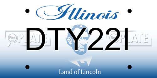 DTY22I Illinois License Plate