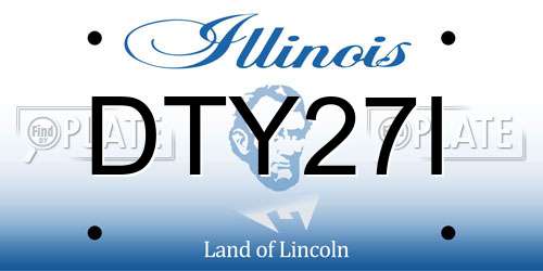 DTY27I Illinois License Plate