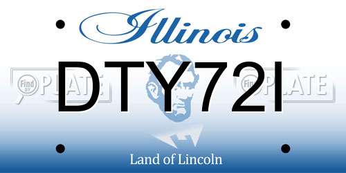 DTY72I Illinois License Plate